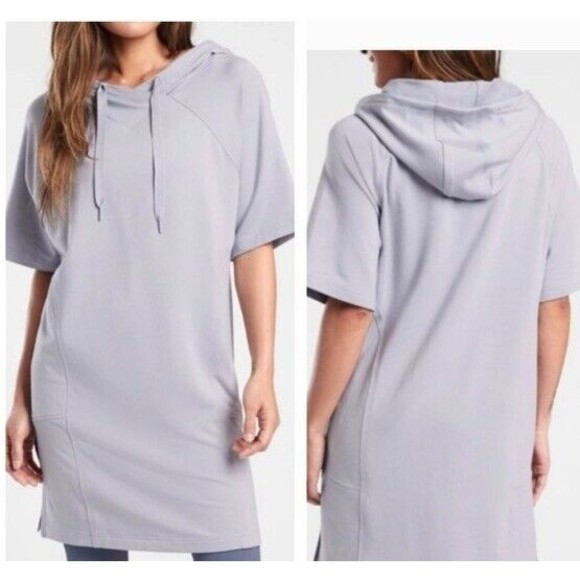 Athleta Tops - Athleta Short Sleeve Cabana Tunic Hoodie Women’s Small